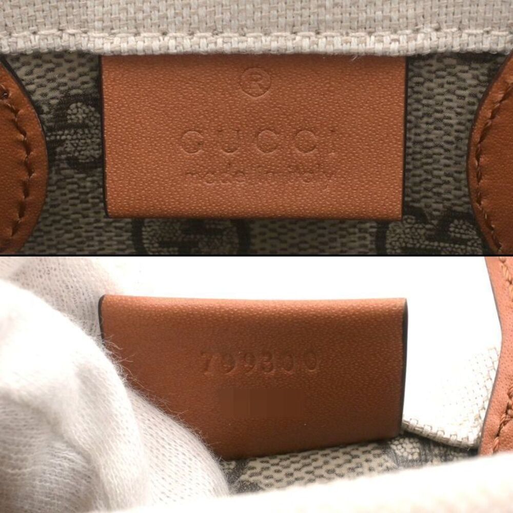 Gucci Tote Bag Shoulder Crossbody Handbag Beige Brown - Picture 6 of 6
